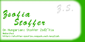 zsofia stoffer business card